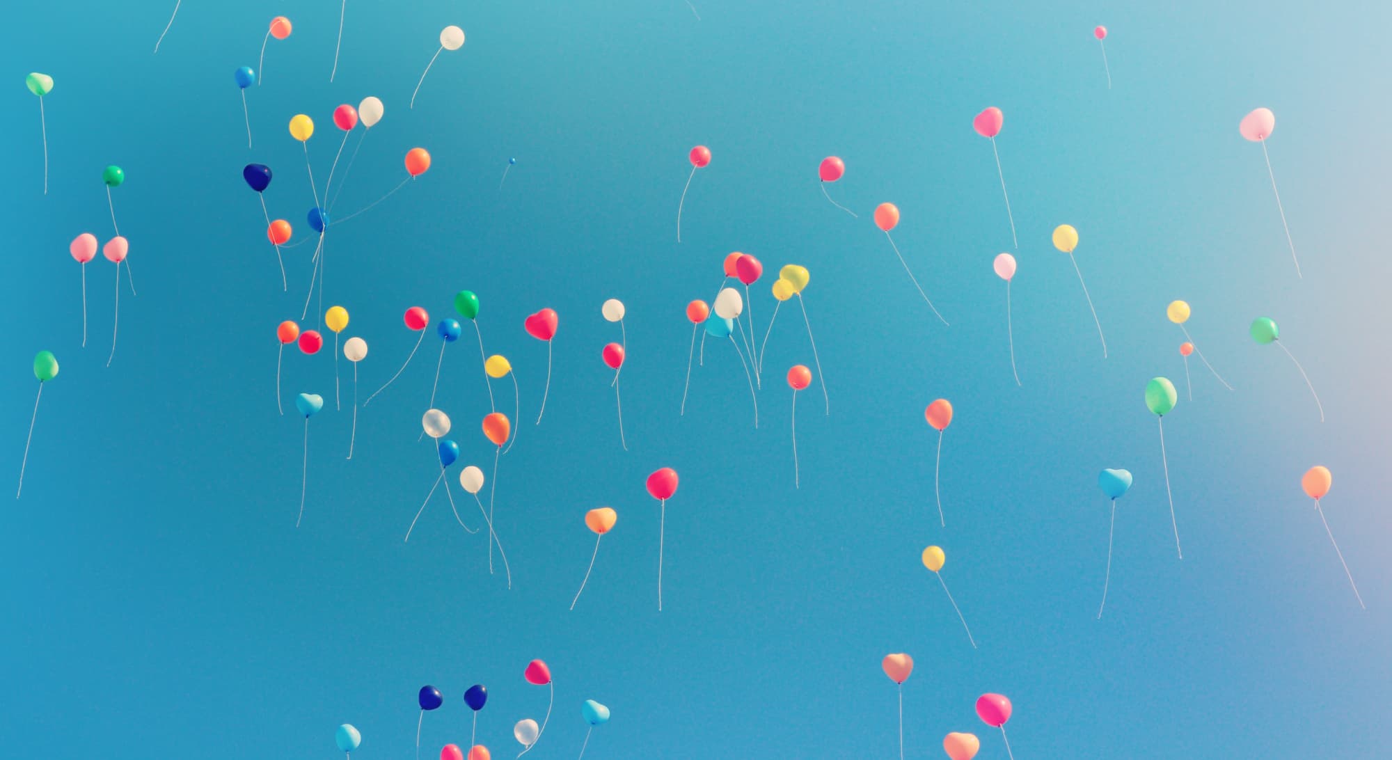 colorful balloons in the sky