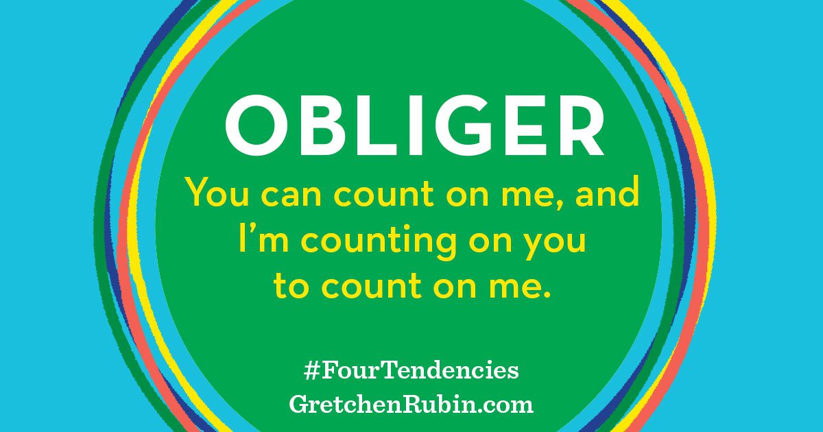 Obliger Banner Saying "you can count on me, and I'm counting on you to count on me."