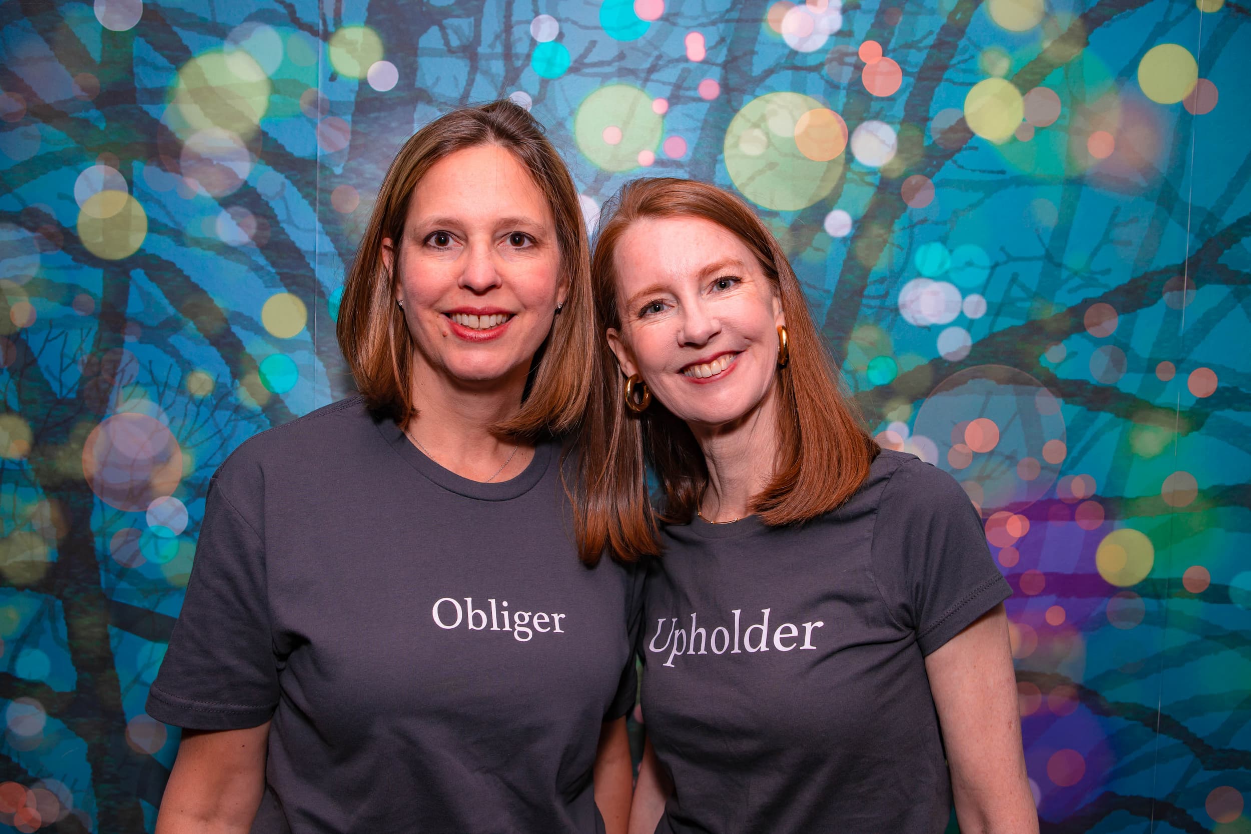 Gretchen and Elizabeth with four tendencies t-shirts