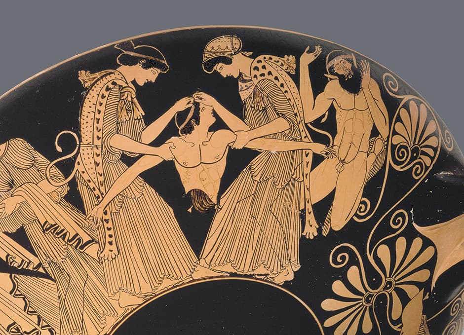 ‘The death of Pentheus’; detail of a red-figure cup by the Athenian painter Douris, circa 480 BC