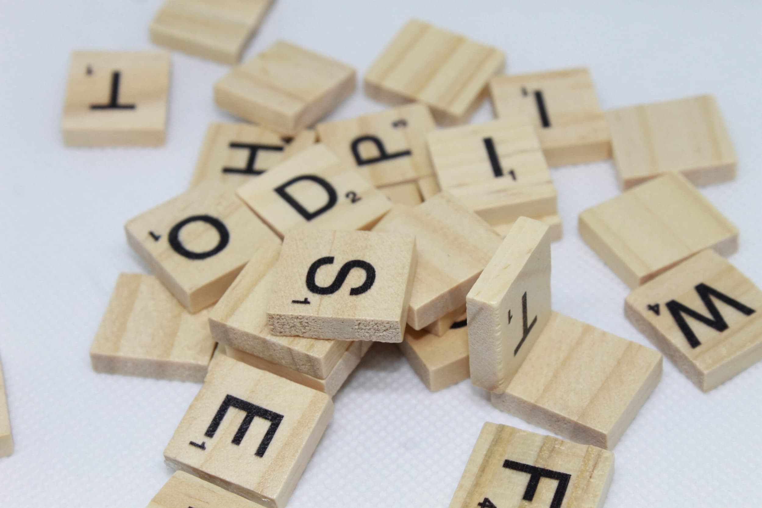 Scrabble letters