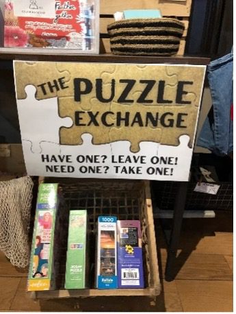 Photo of a puzzle exchange box
