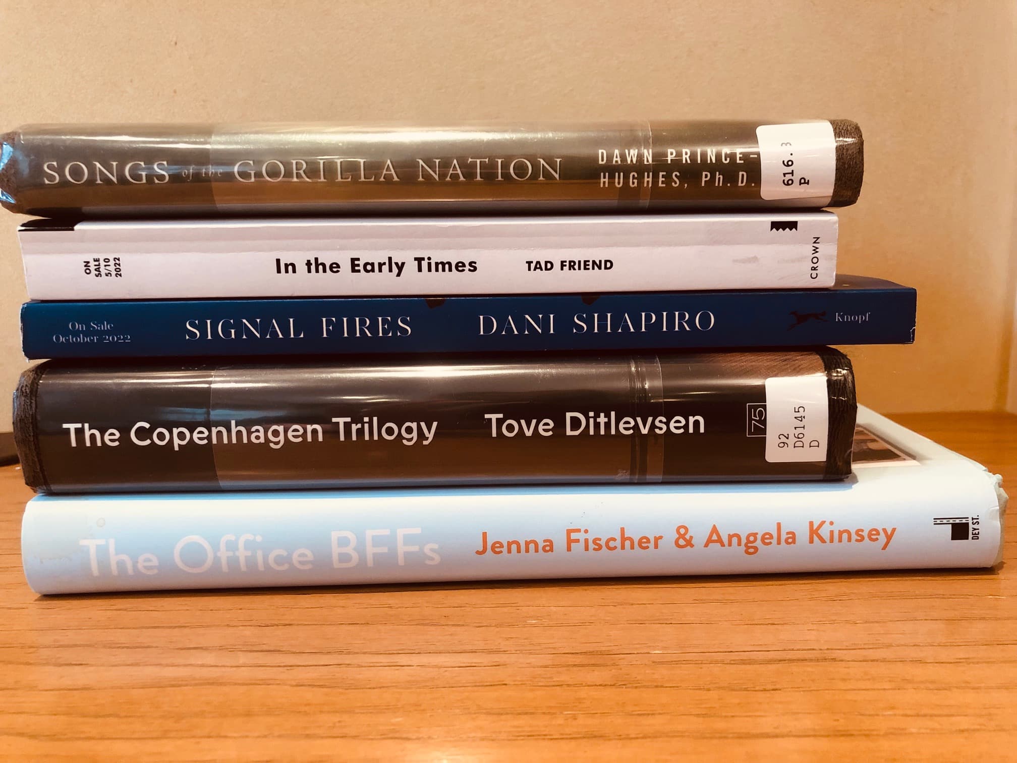 Stack of books Gretchen read