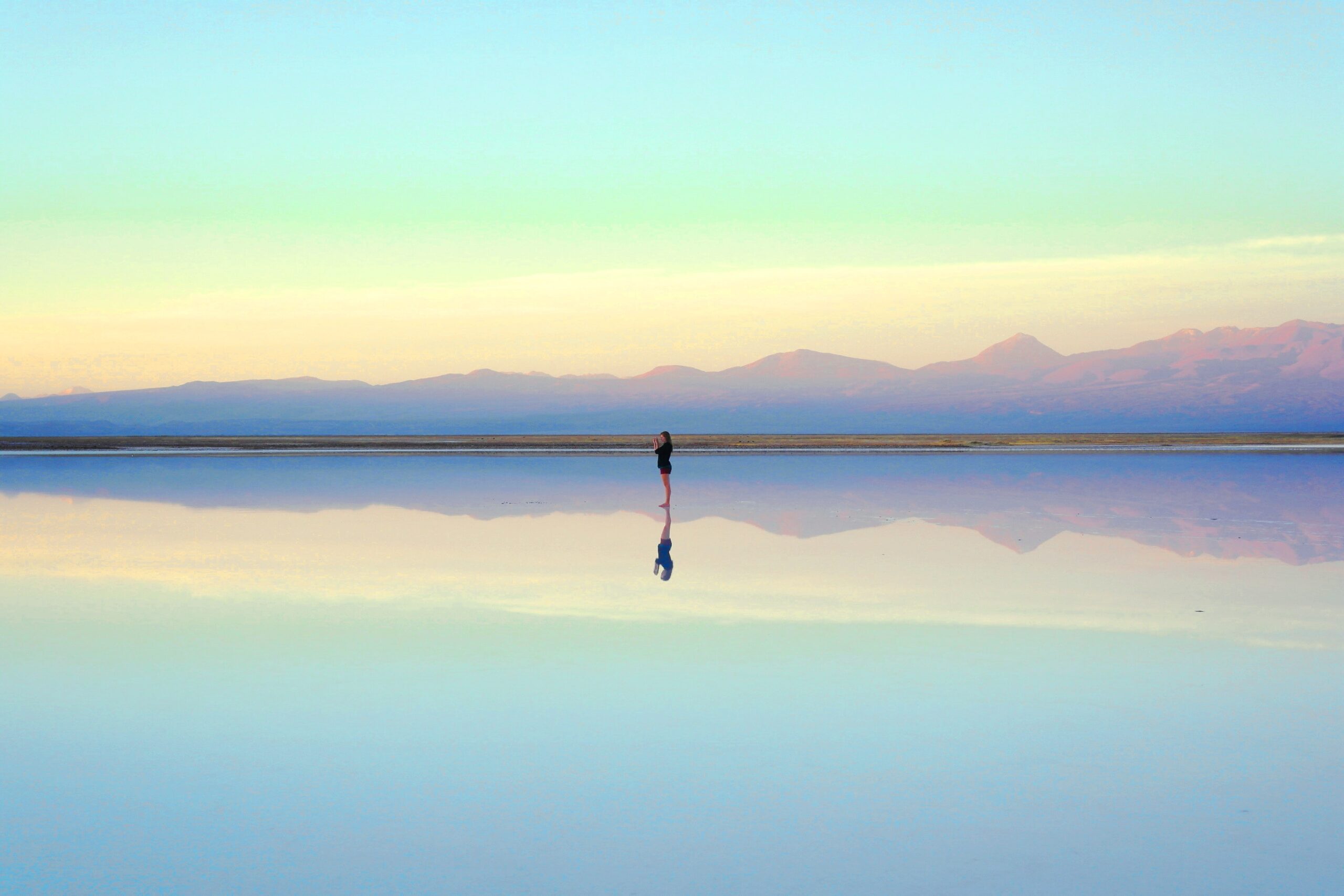 Photo of person on reflective surface