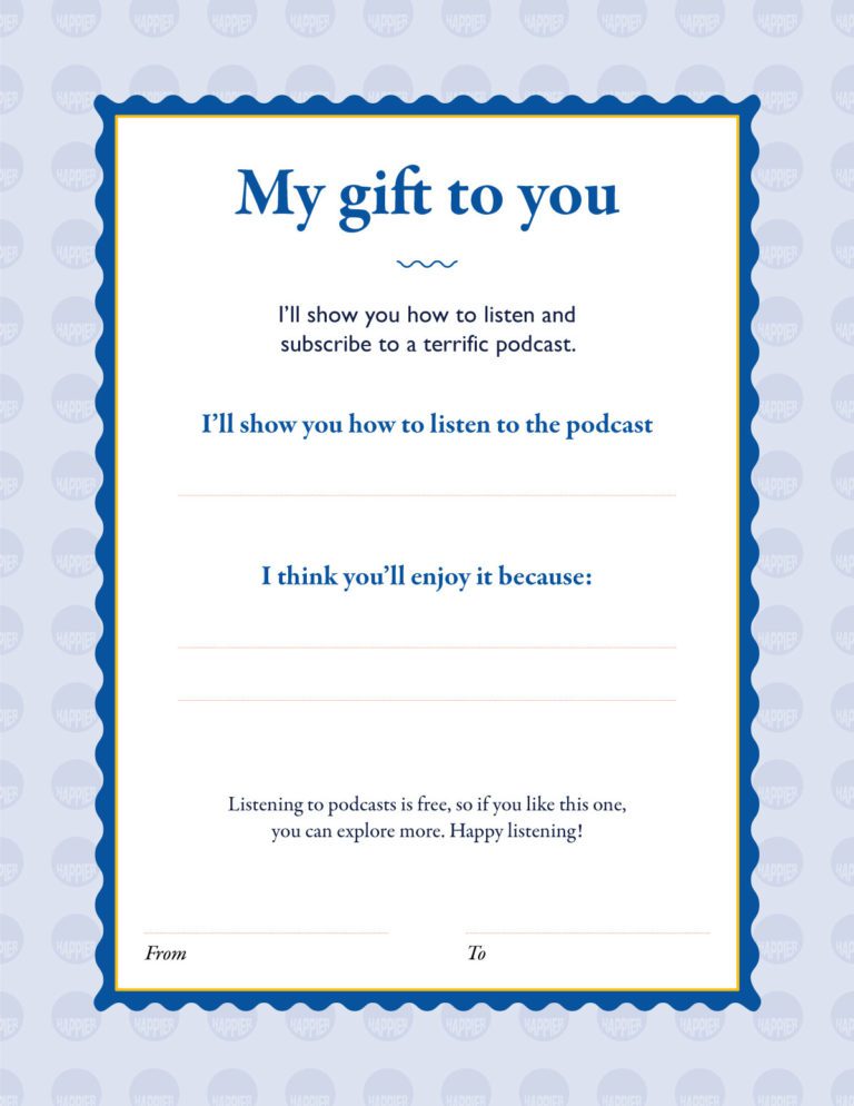 Gift of Podcast certificate