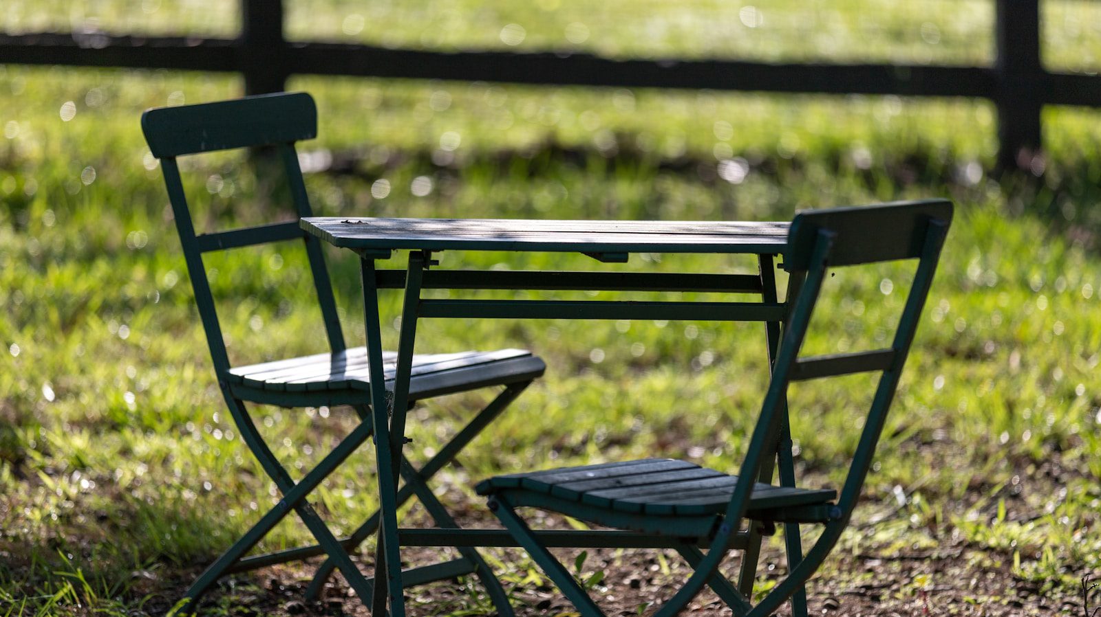 a bench sits unoccupied