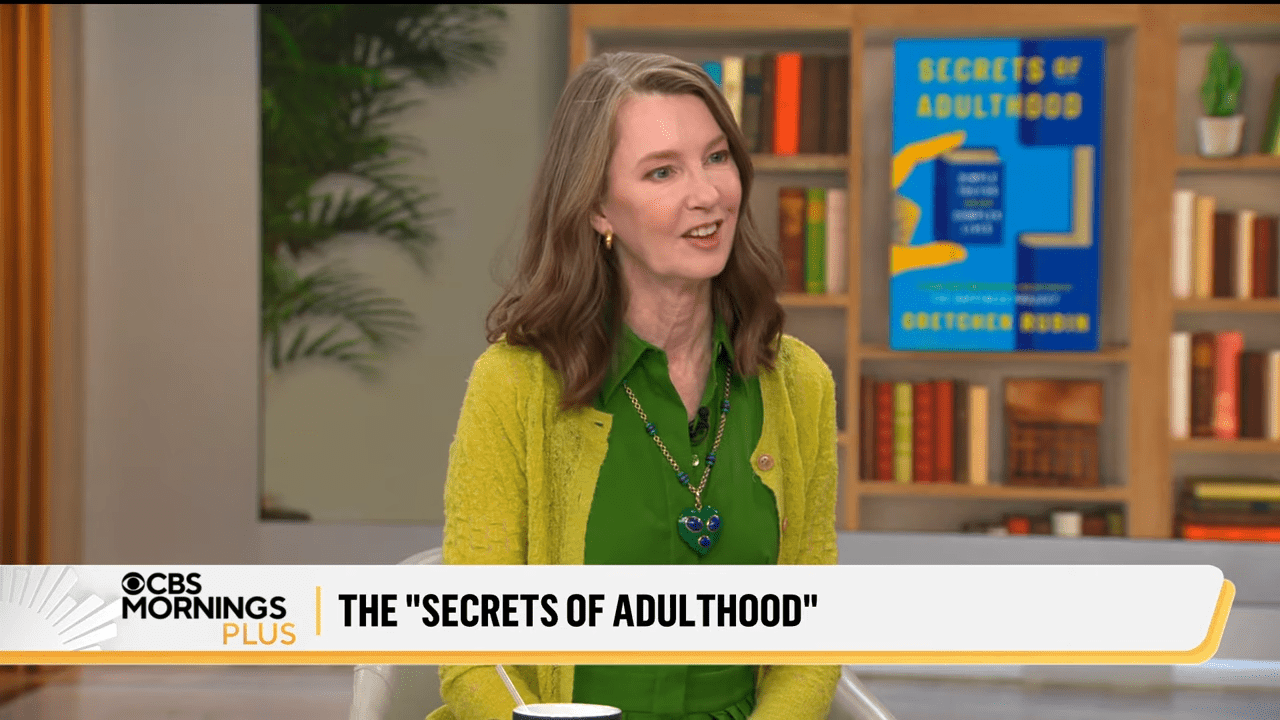 Gretchen appearing on CBS to talk about Secrets of Adulthood