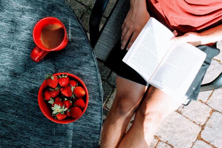 a person reading a book